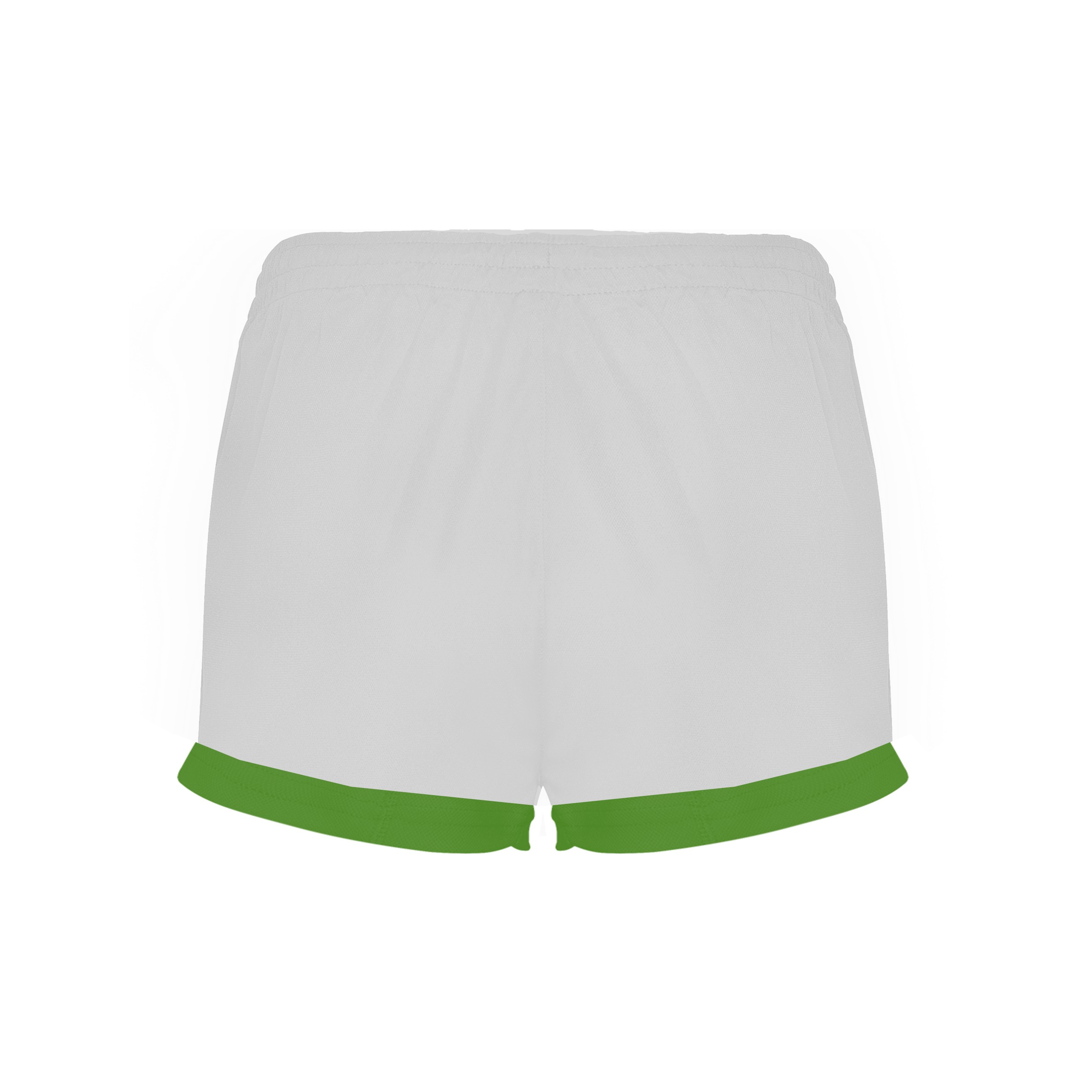 PRIMEo Damen-Fußballshorts Uri Away weiss-grün Rückansicht