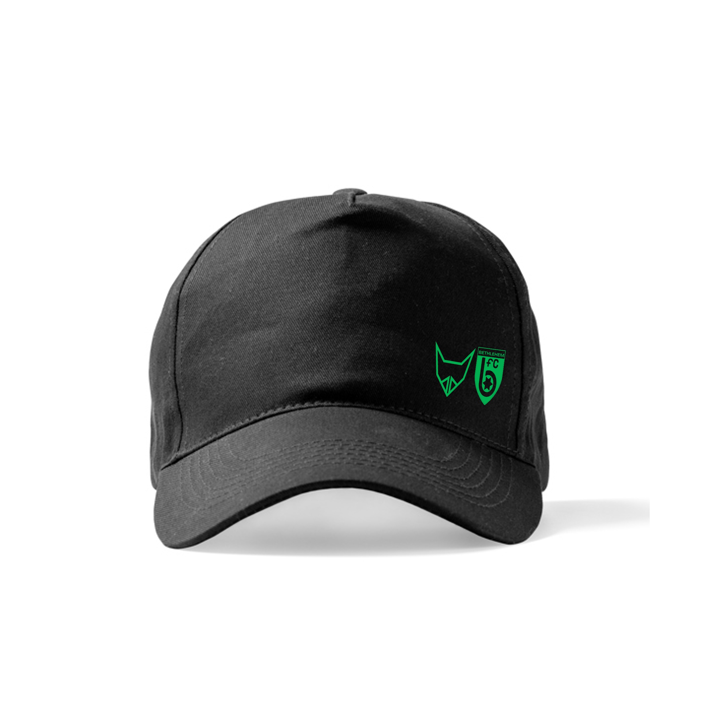 Schwarze PRIMEo Basecap Zollikofen mit FC Bethlehem Logo