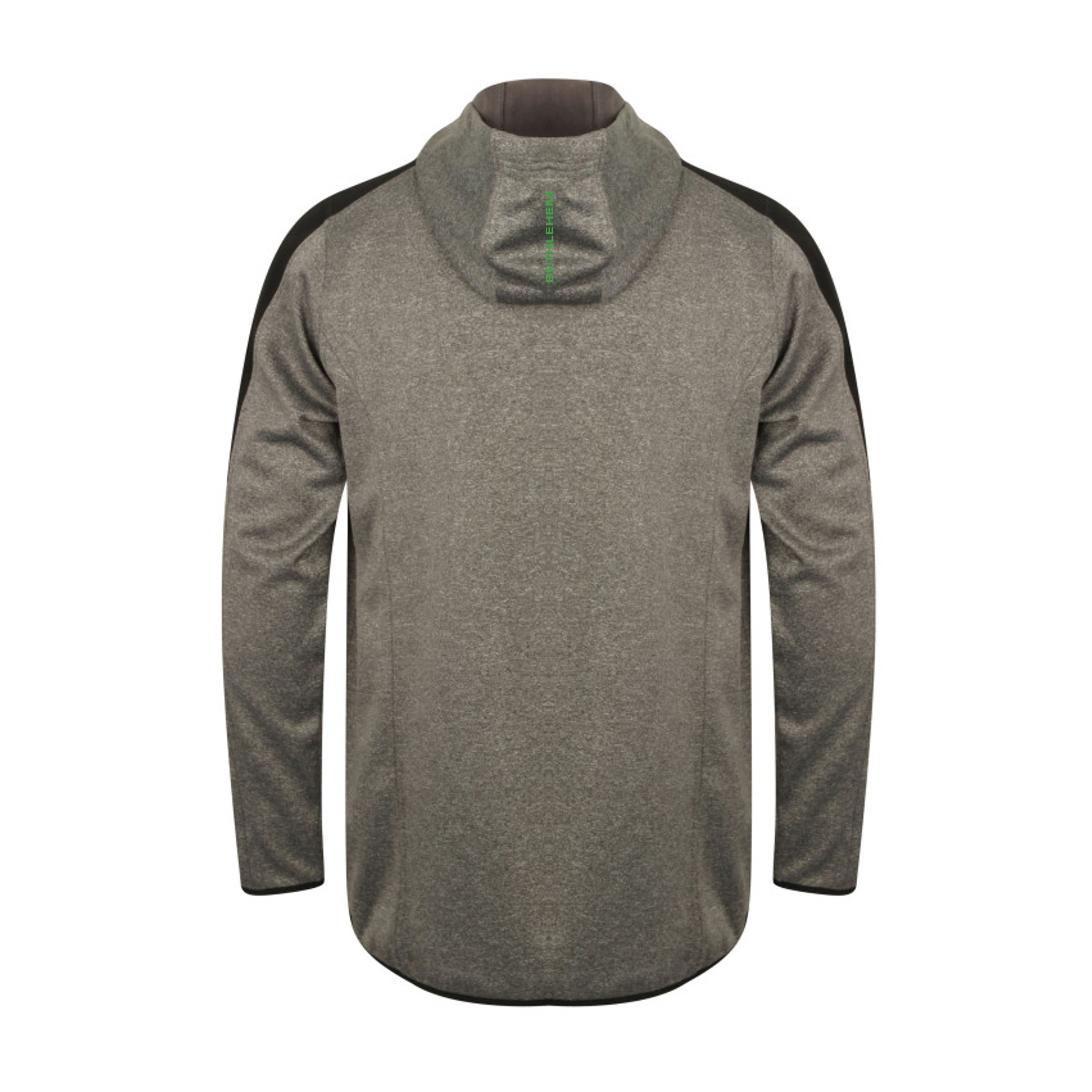 Rückansicht PRIMEo Softshelljacke Langnau grau mit Kapuze